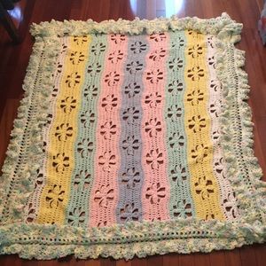 New handmade crocheted throw